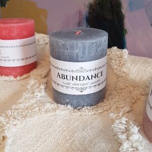 Reiki Charged Ritual Candle Sage Green| Abundance | Optima Healing | 3" Pillar